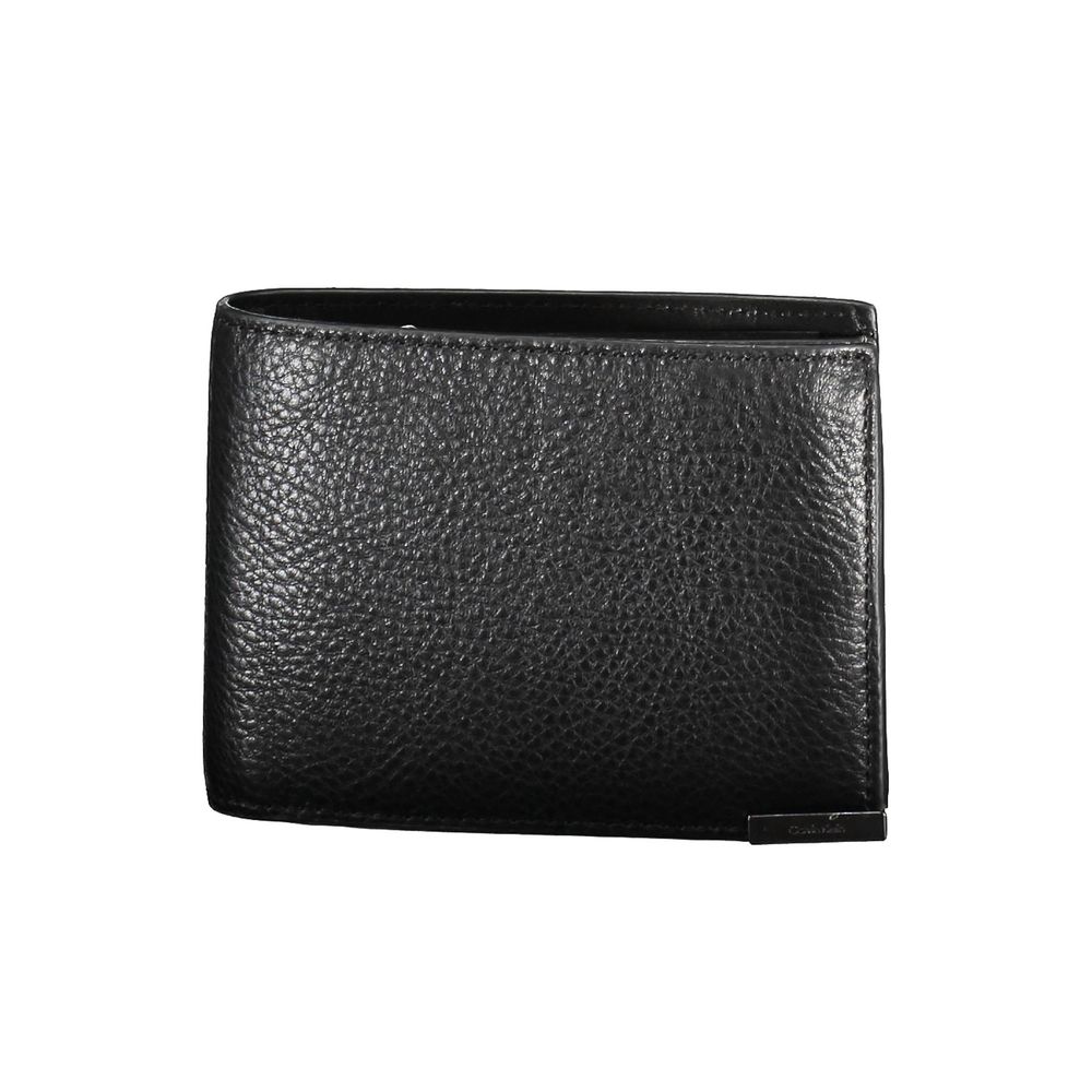 Calvin Klein Schwarzes Leder Portemonnaie