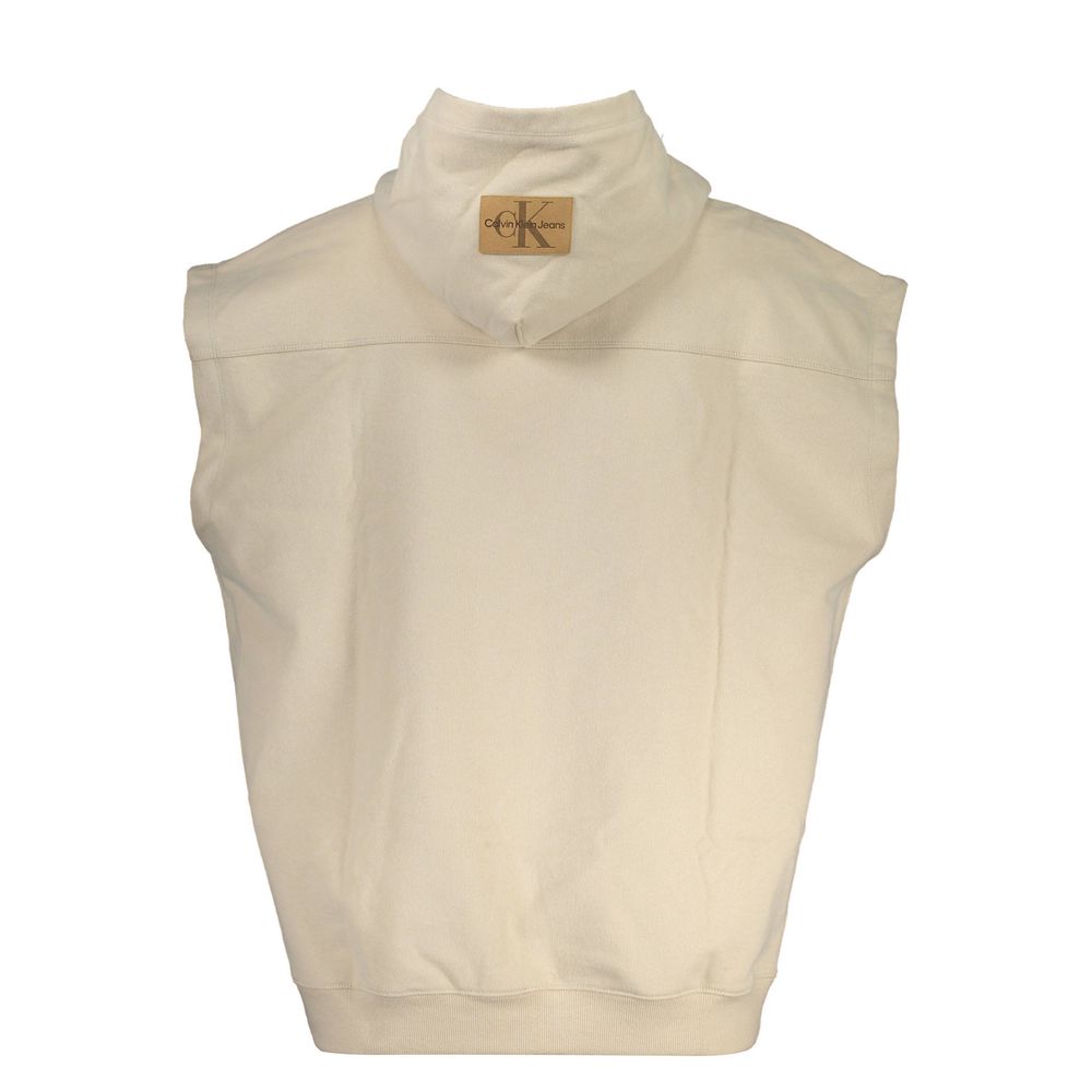 Calvin Klein Beigefarbener Baumwollpullover