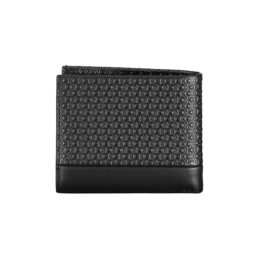 Calvin Klein Schwarzes Leder Portemonnaie