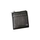 Calvin Klein Schwarzes Leder Portemonnaie