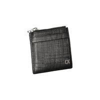 Calvin Klein Schwarzes Leder Portemonnaie