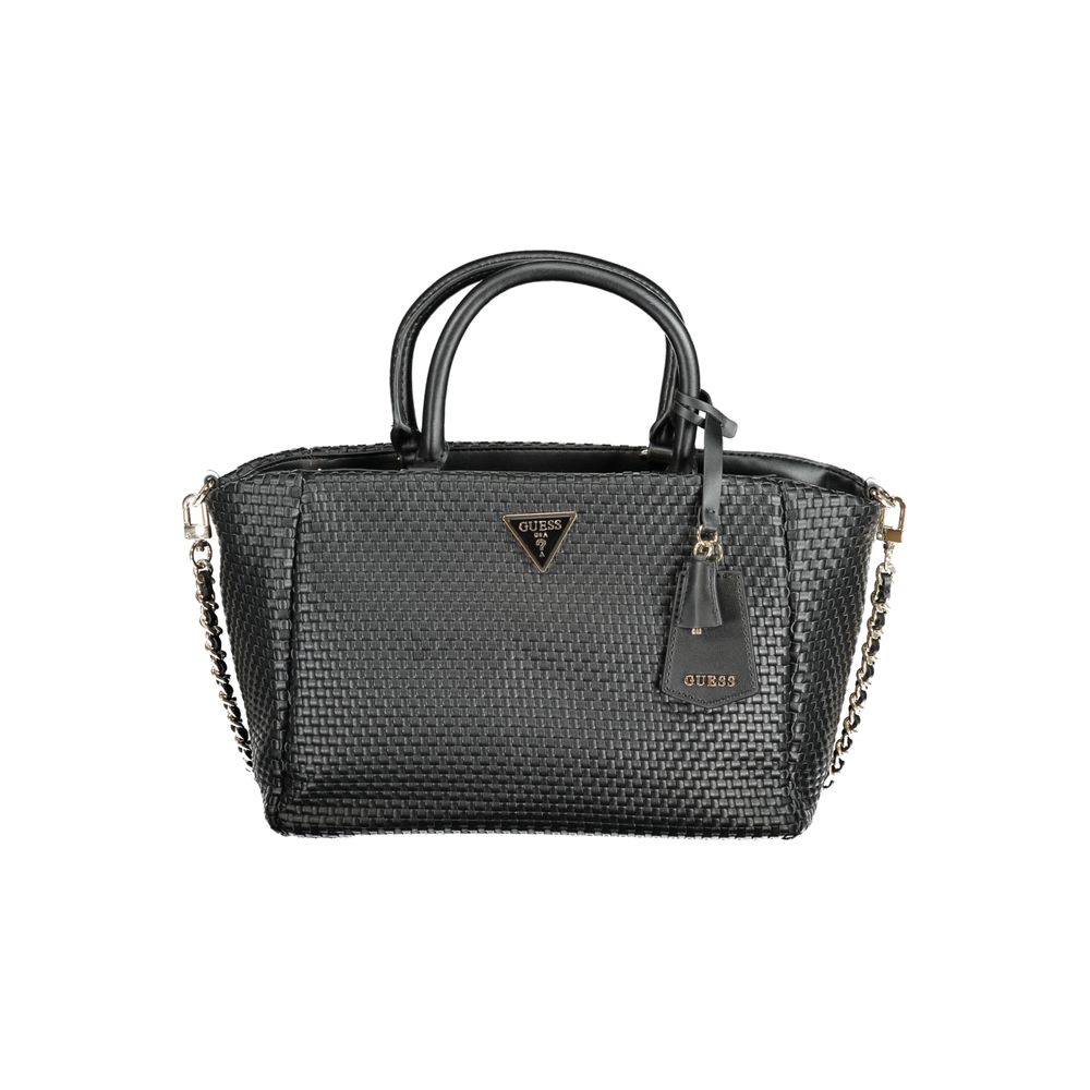 Guess Jeans Schwarze Polyethylen-Handtasche