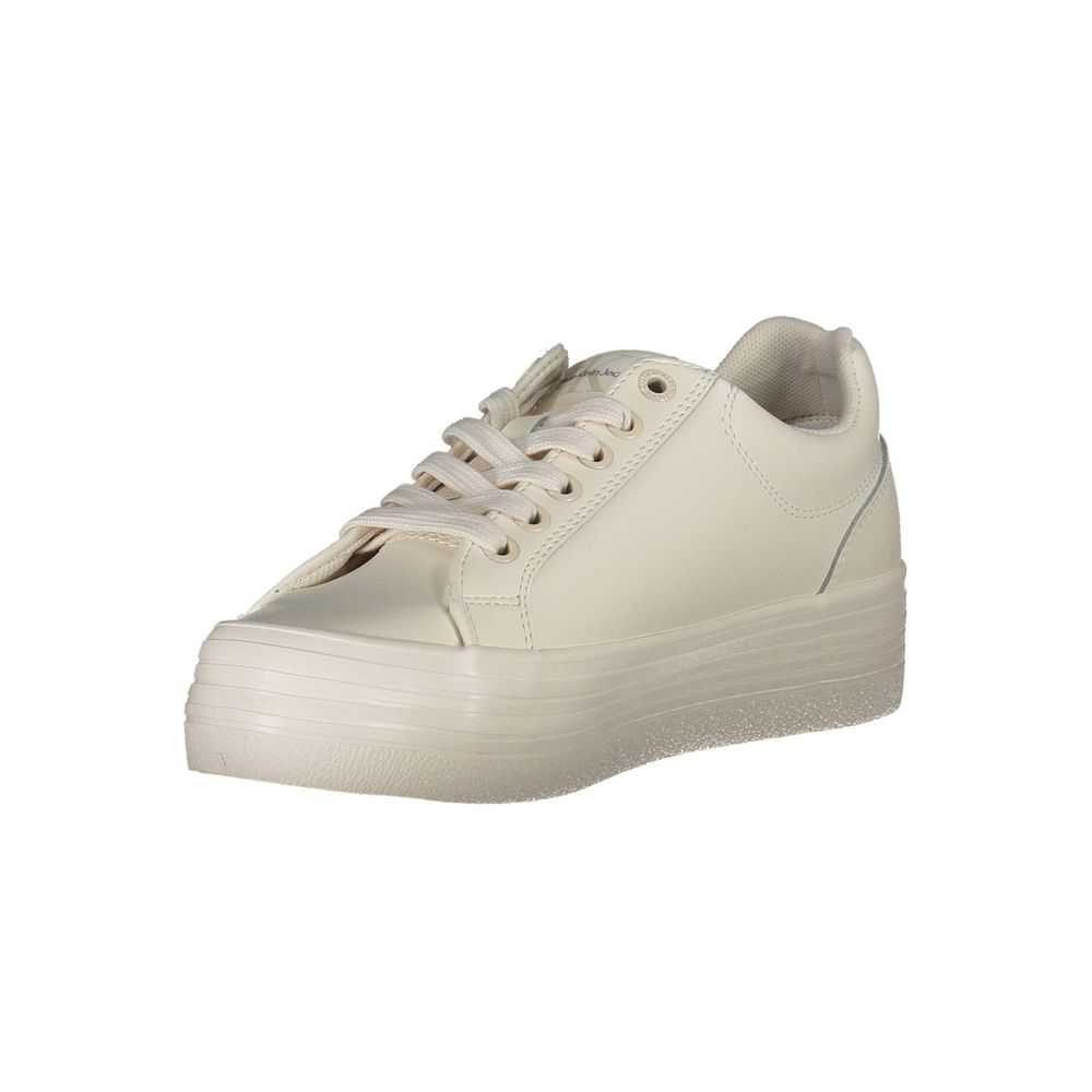 Calvin Klein Sneaker aus weißem Polyester