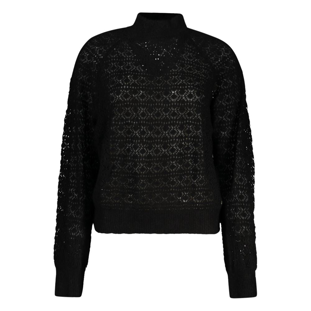 Guess Jeans Schwarzer Pullover aus Alpaka-Leder