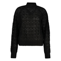 Guess Jeans Schwarzer Pullover aus Alpaka-Leder