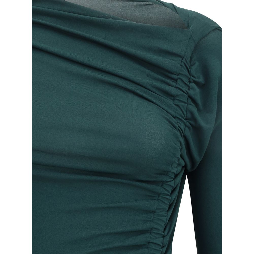 Ferragamo Grünes Viskose-Freizeitkleid