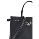 Valentino Garavani Schwarze Kalbshaut Bos Taurus Schultertasche