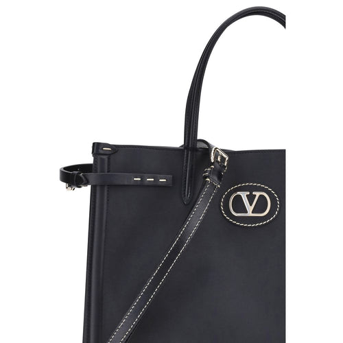Valentino Garavani Schwarze Kalbshaut Bos Taurus Schultertasche