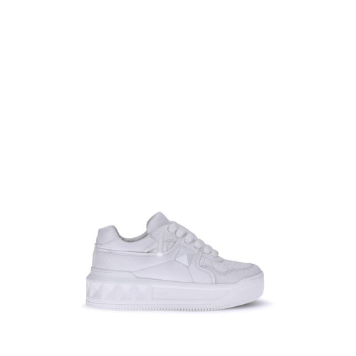 Valentino Garavani White Calfskin Bos Taurus Chunky Sneakers