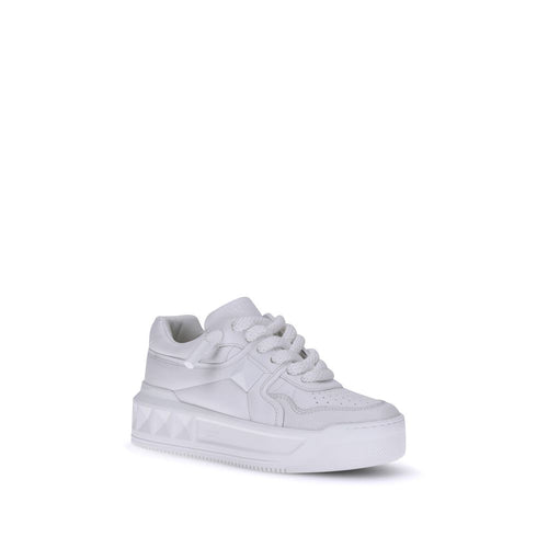 Valentino Garavani White Calfskin Bos Taurus Chunky Sneakers