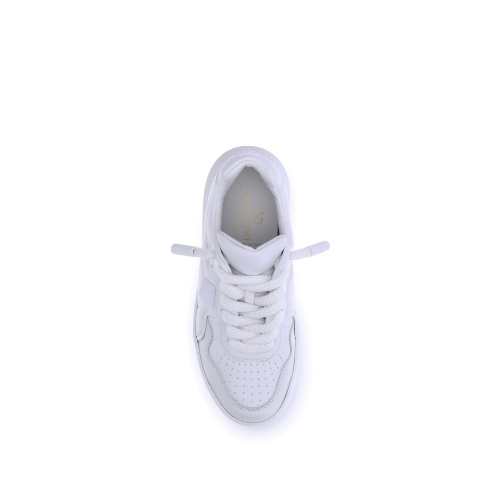 Valentino Garavani White Calfskin Bos Taurus Chunky Sneakers