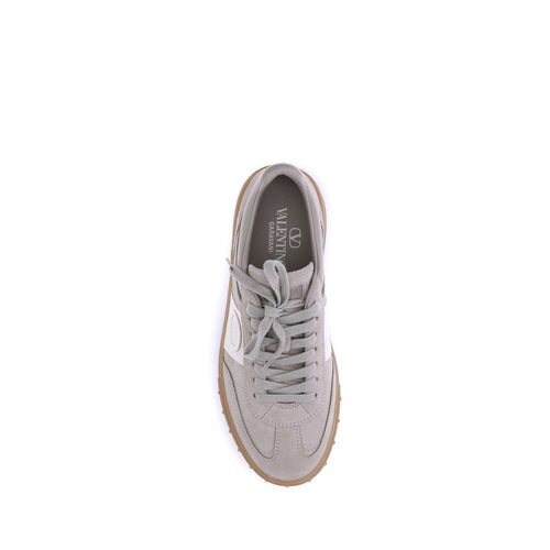 Valentino Garavani Beige Calfskin Bos Taurus Low-Top Sneakers