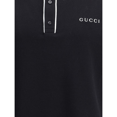 Gucci Schwarzes Baumwoll-Poloshirt