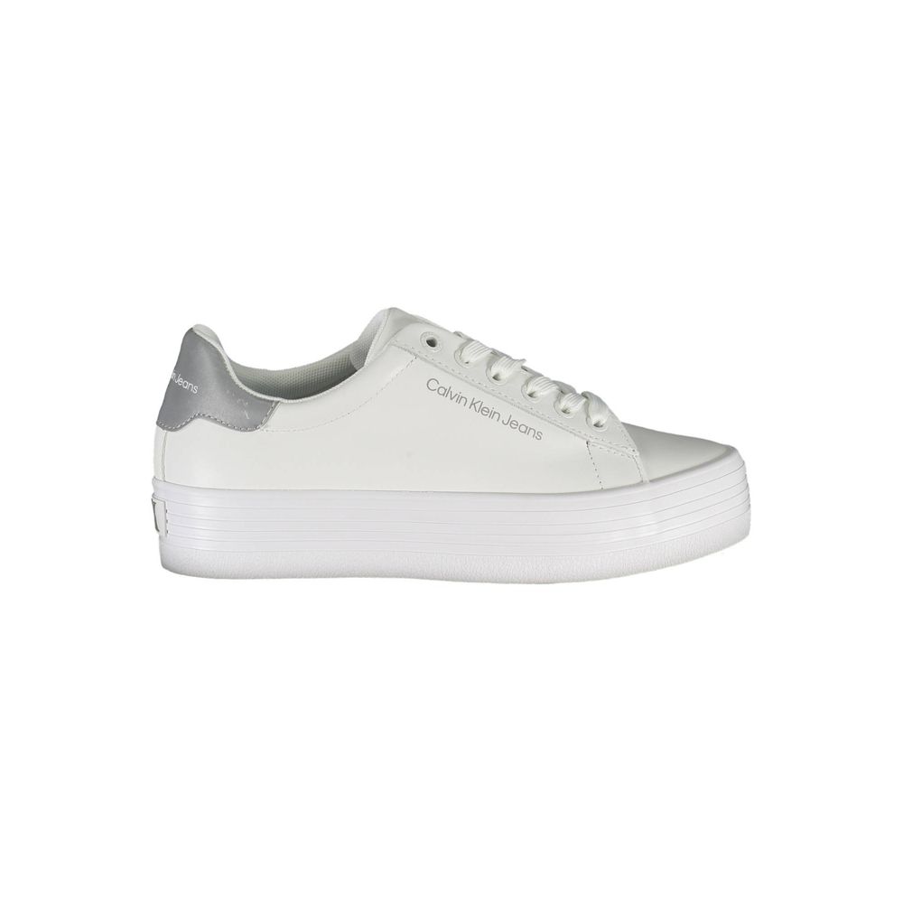 Calvin Klein Sneaker aus weißem Polyester