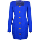 Balmain Blaues Kleid aus Wolle