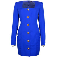 Balmain Blaues Kleid aus Wolle