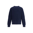 Jil Sander Blauer Fleece-Wollpullover