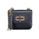 Tommy Hilfiger Blaue Lederhandtasche