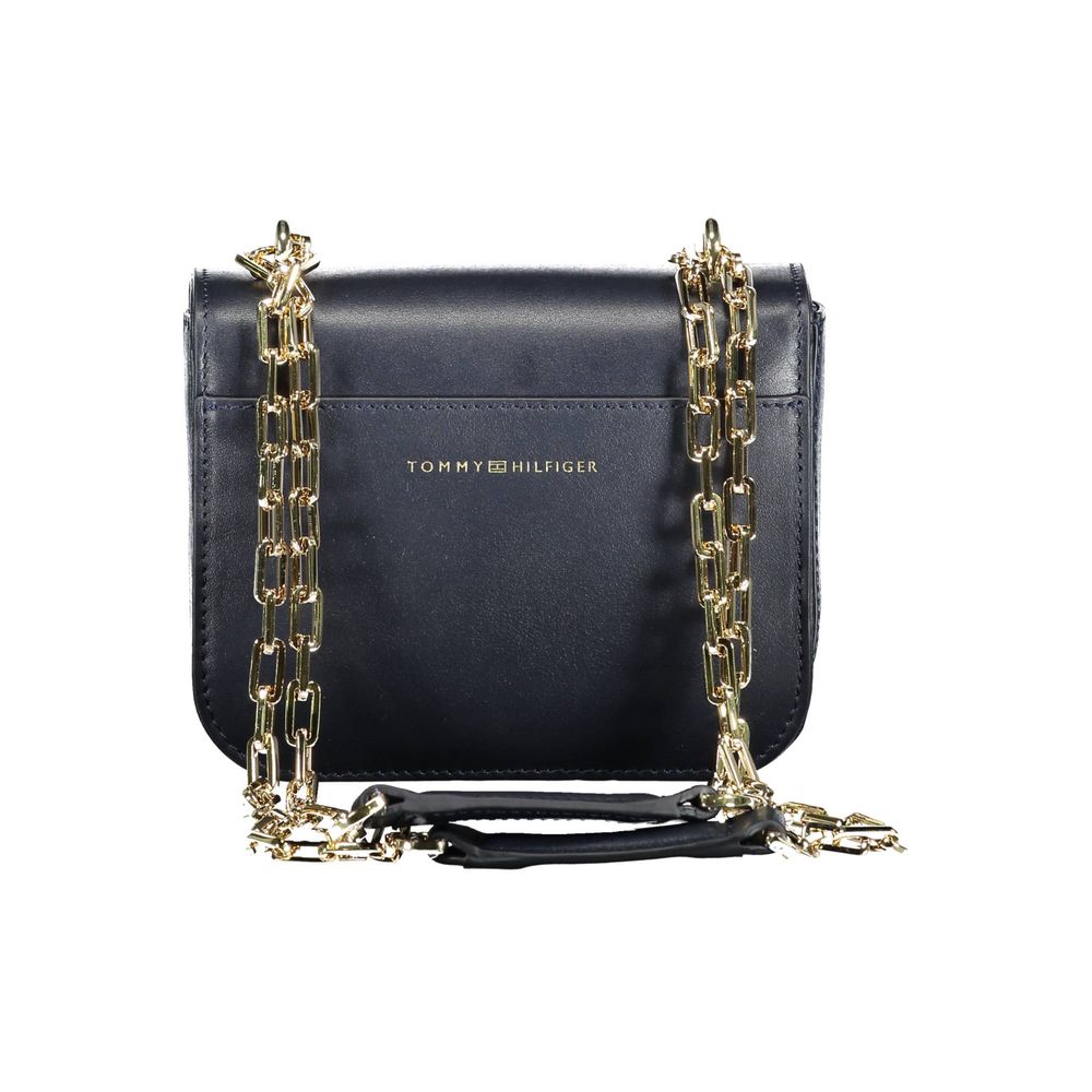 Tommy Hilfiger Blaue Lederhandtasche
