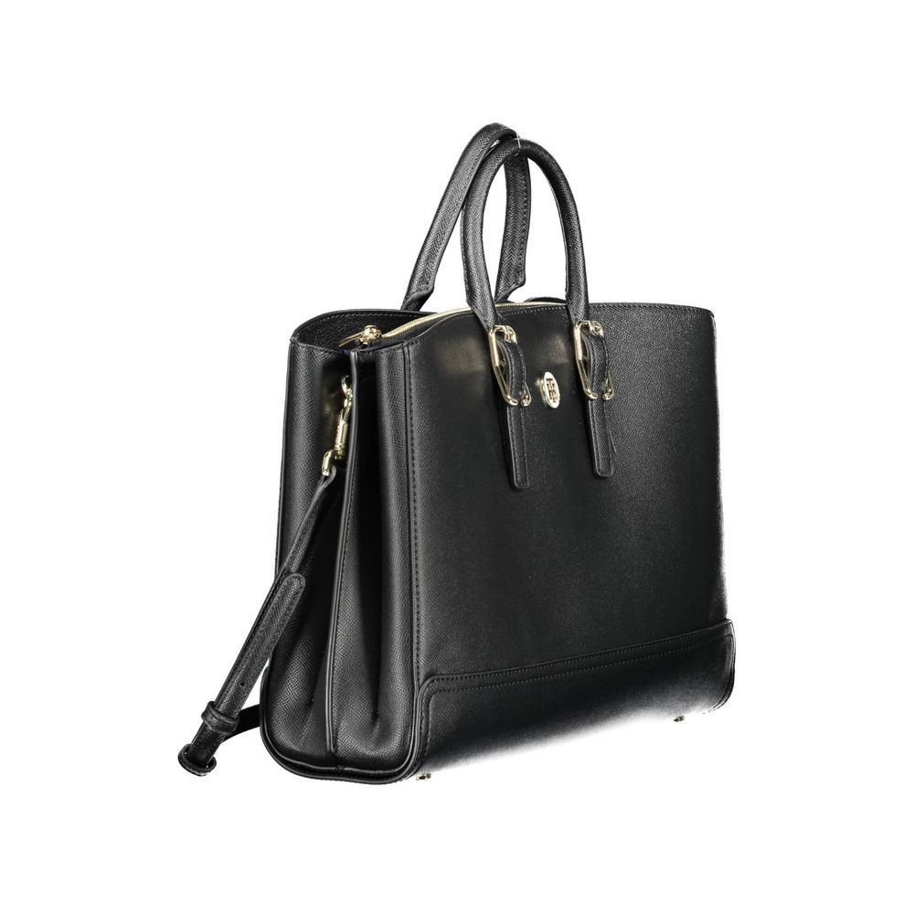Tommy Hilfiger Schwarze Polyethylen-Handtasche