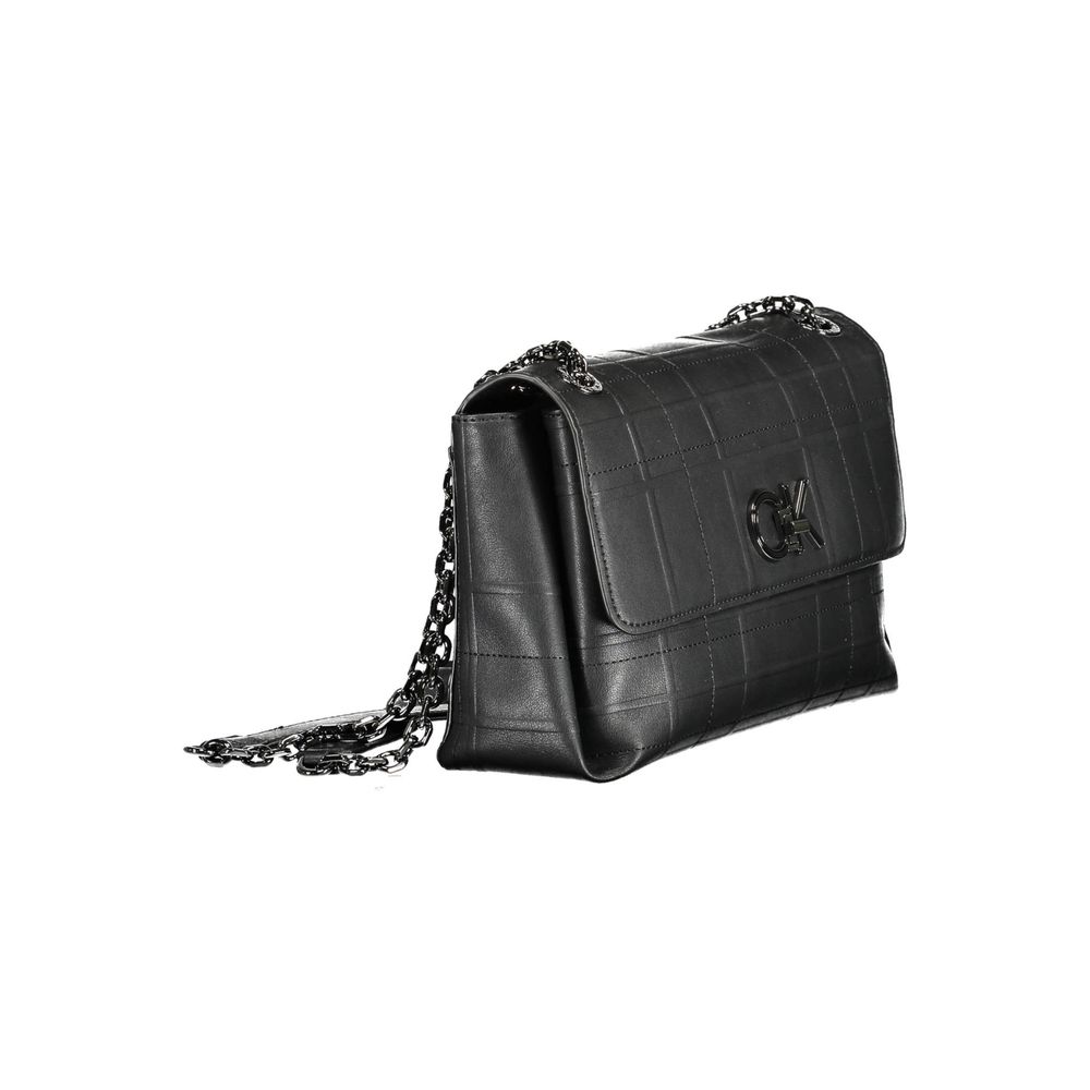 Calvin Klein Schwarze Polyester Handtasche