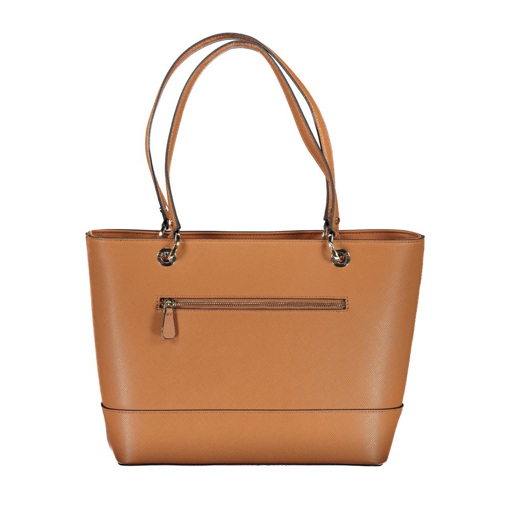 Guess Jeans Braune Polyethylen-Handtasche