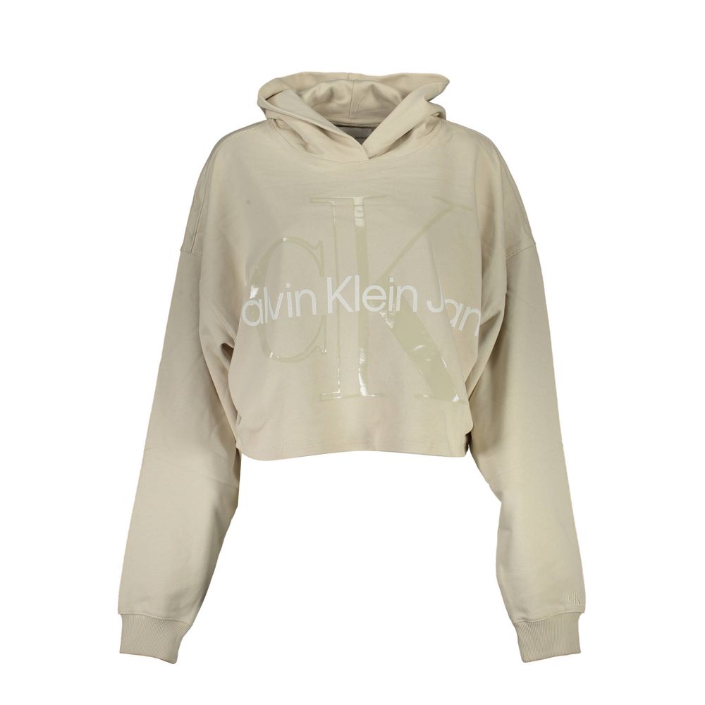Calvin Klein Beigefarbener Baumwollpullover