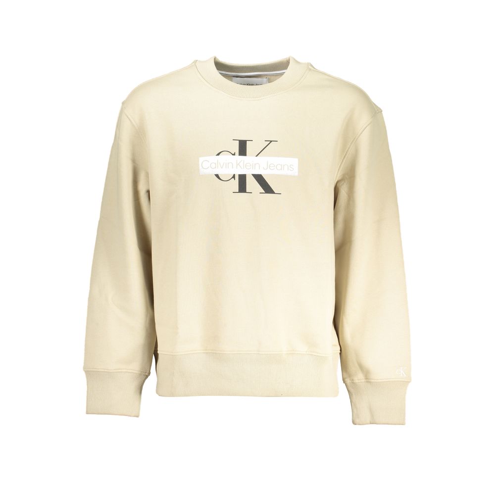 Calvin Klein Beigefarbener Baumwollpullover