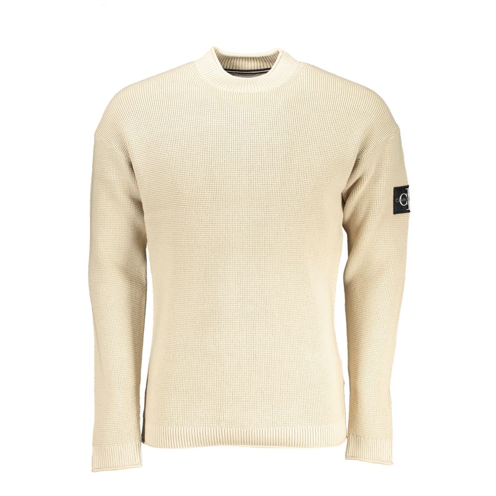 Calvin Klein Beigefarbener Baumwollpullover