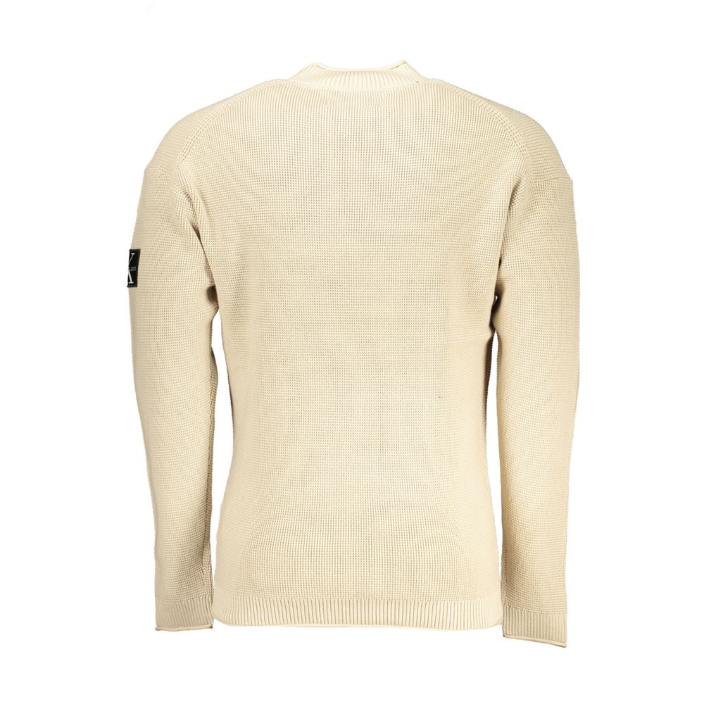 Calvin Klein Beigefarbener Baumwollpullover