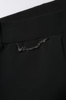 Dsquared² Schwarze Schlaghose mit hoher Taille aus Polyester
