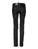 Dsquared² Schwarze Skinny Denim-Jeans aus Baumwolle mit niedriger Taille