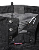 Dsquared² Schwarze Skinny Denim-Jeans aus Baumwolle mit niedriger Taille