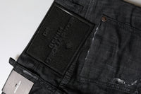 Dsquared² Schwarze Skinny Denim-Jeans aus Baumwolle mit niedriger Taille