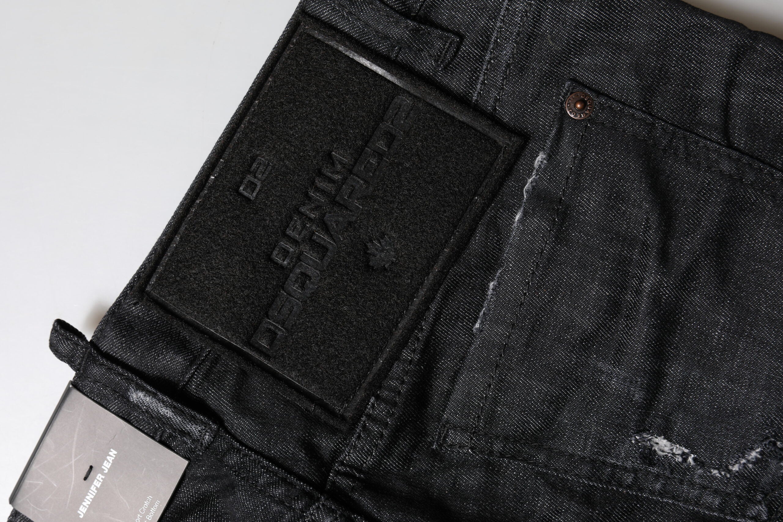 Dsquared² Schwarze Skinny Denim-Jeans aus Baumwolle mit niedriger Taille