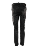 Dsquared² Schwarze verwaschene Denim-Jeans mit mittlerer Taille, konisch zulaufend