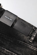 Dsquared² Schwarze verwaschene Denim-Jeans mit mittlerer Taille, konisch zulaufend