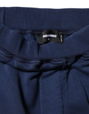 Dsquared² Blaue Jogginghose mit mittlerer Taille aus Baumwolle