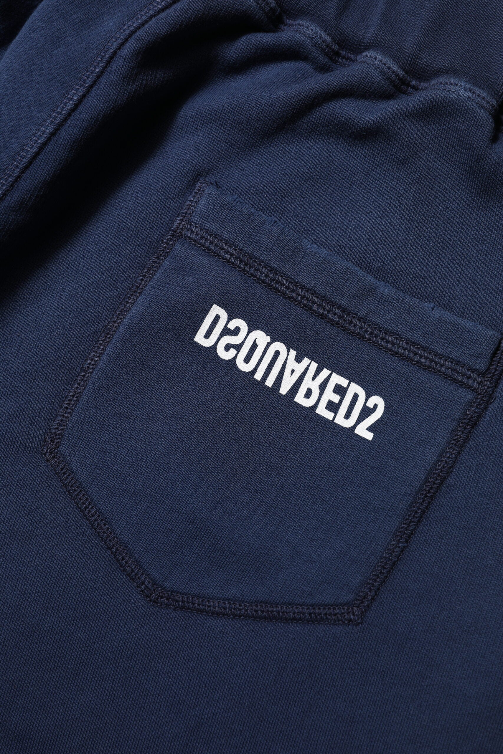 Dsquared² Blaue Jogginghose mit mittlerer Taille aus Baumwolle