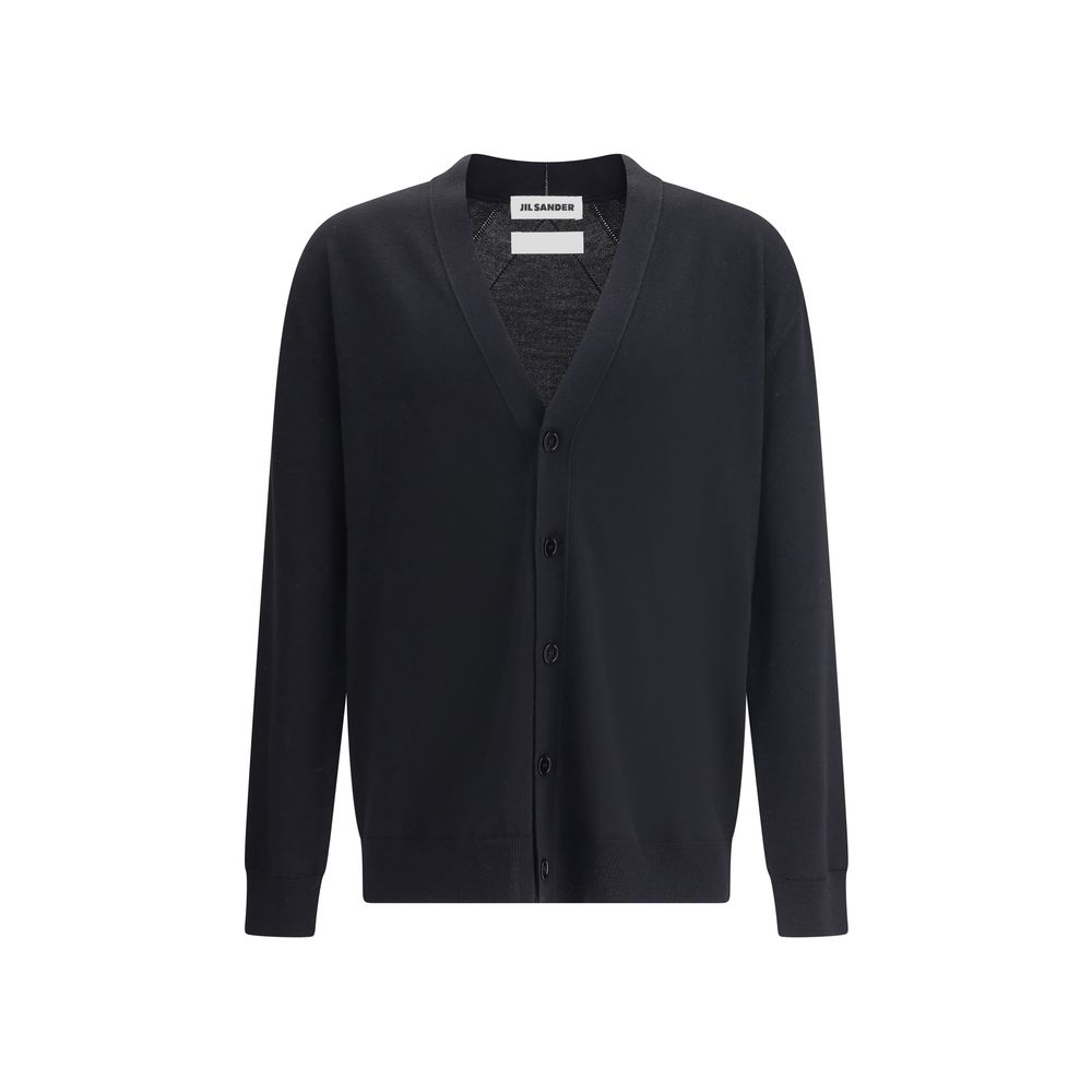 Jil Sander Schwarzer Wollcardigan