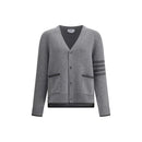 Thom Browne Grauer Merino-Wollcardigan