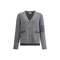Thom Browne Grauer Merino-Wollcardigan