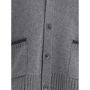Thom Browne Grauer Merino-Wollcardigan