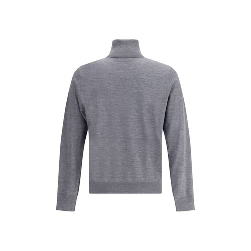 Dsquared² Grauer Rollkragenpullover aus Fleece-Wolle