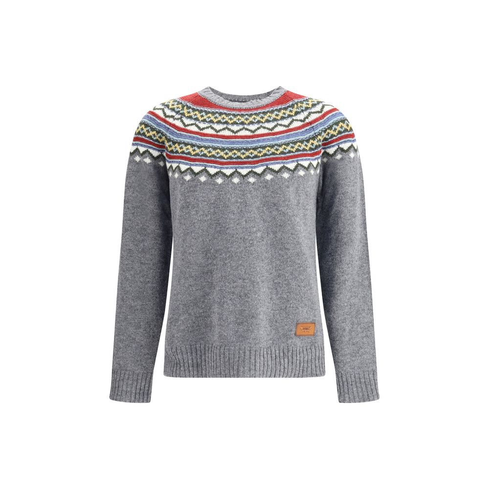 Dsquared² Graues Woll-Fleece-Sweatshirt