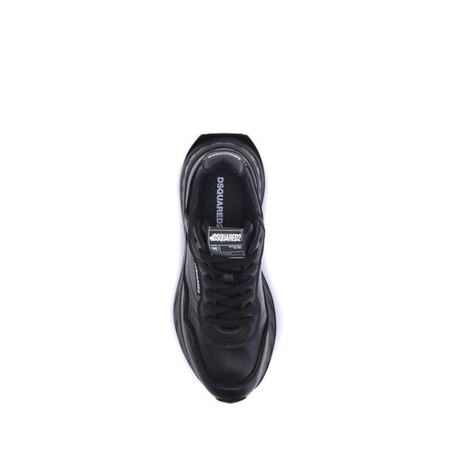 Dsquared² Black Calfskin Sneakers Bos Taurus