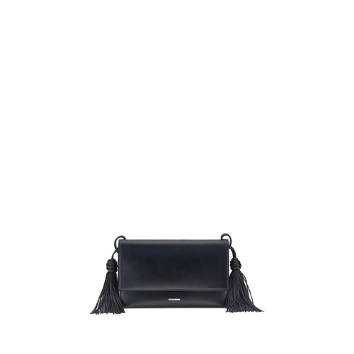 Jil Sander Black Calfskin Bos Taurus Shoulder Bag