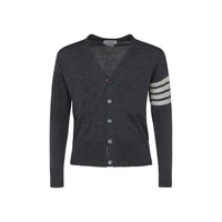 Thom Browne Gray Fleece Wool Jacket