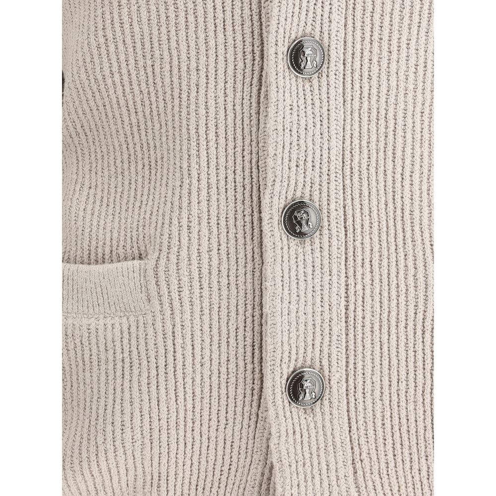 Brunello Cucinelli Beiger Baumwoll-Cardigan