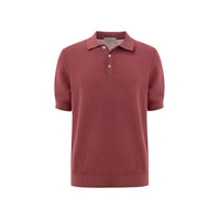 Gran Sasso Rotes Baumwoll-Poloshirt
